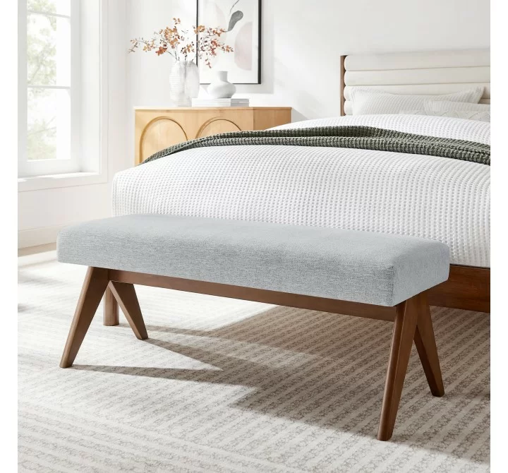 Modway Lyra 47" Fabric Upholstered Bench 10