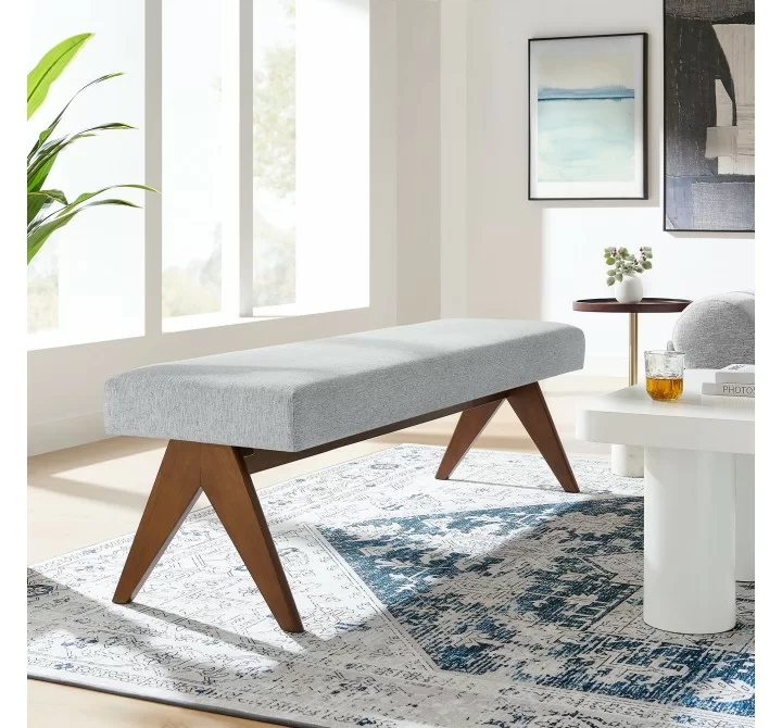 Modway Lyra 63" Fabric Upholstered Bench  11