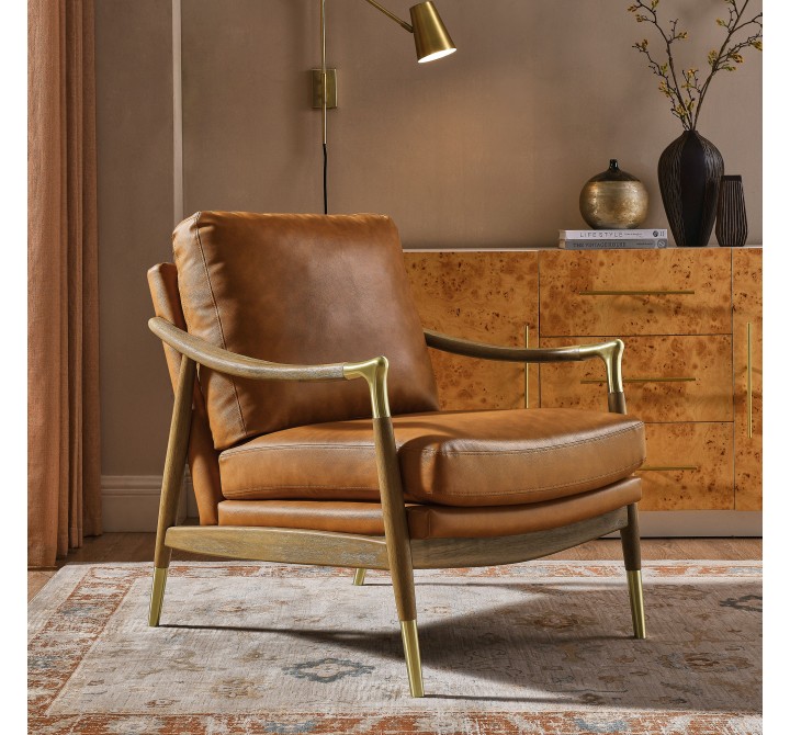Modway Langford Vegan Leather Accent Armchair 1
