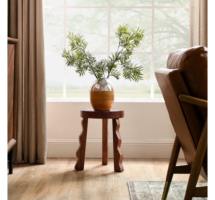 Modway Sorrel Carved Wood Stool 6