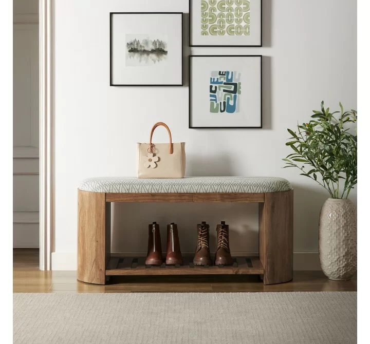 Modway Ashby 45" Geometric Upholstered Bench