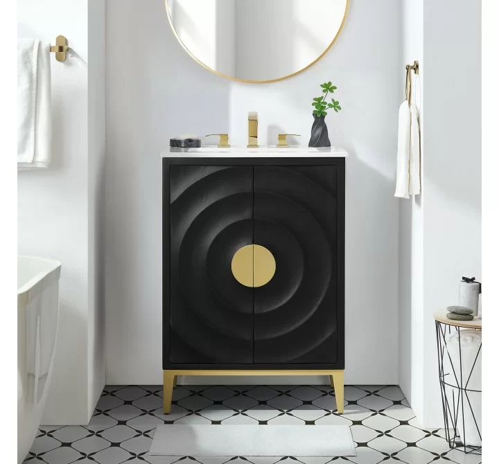 Modway Beau 24" Wood Bathroom Vanity with Basin