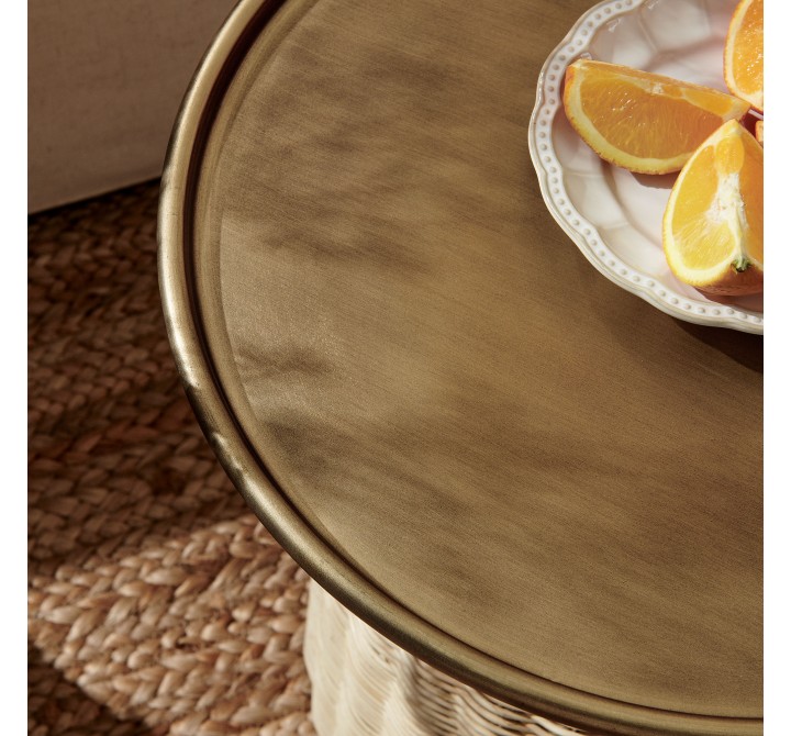 Modway Lazaro Round Rattan Side Table