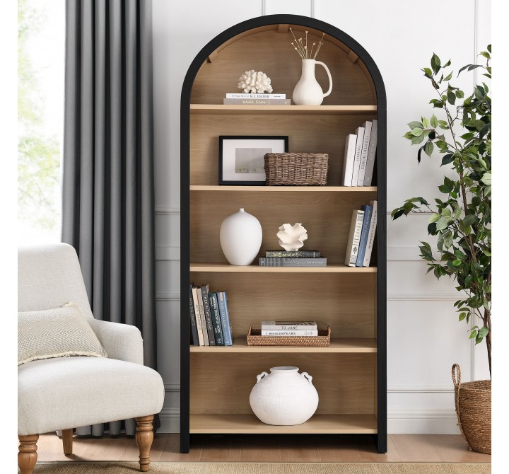 Modway Evie Arched Wide Bookcase Display Cabinet 1