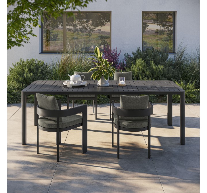 Modway Tahoe Outdoor Patio Aluminum Extendable Dining Table