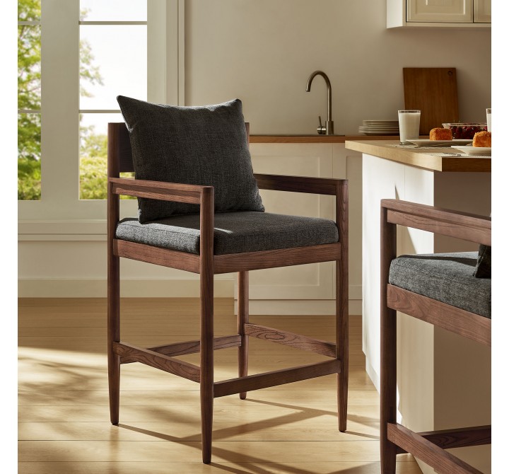 Modway Remington Wood Counter Stool Gray