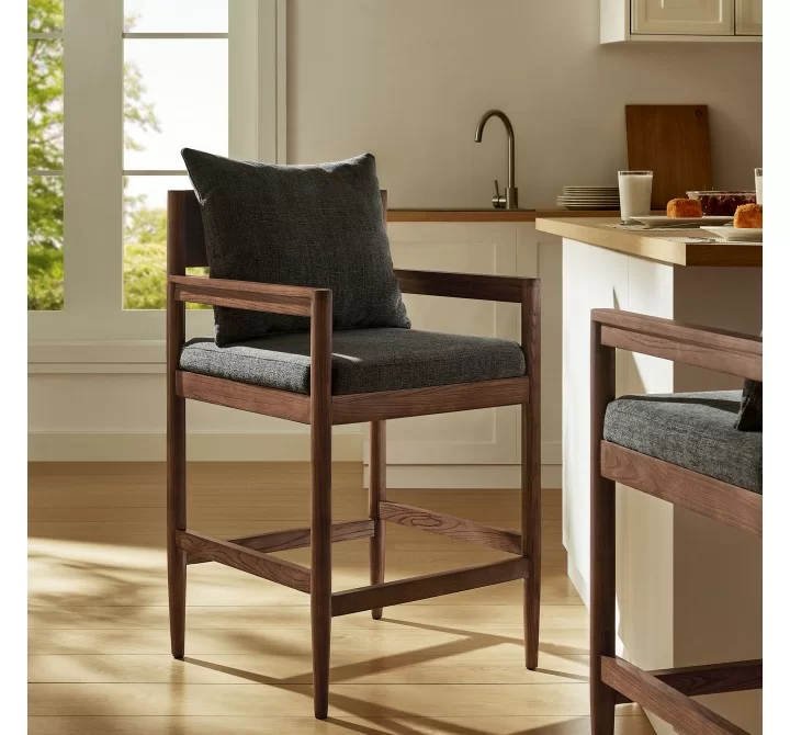 Modway Remington Wood Counter Stool Gray