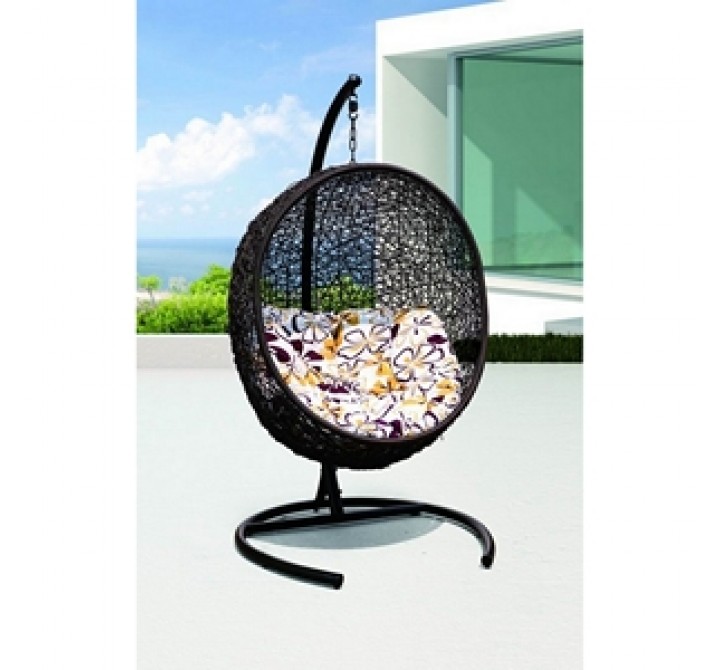 Modway Encase Swing Lounge Chair in Espresso White - On SALE!