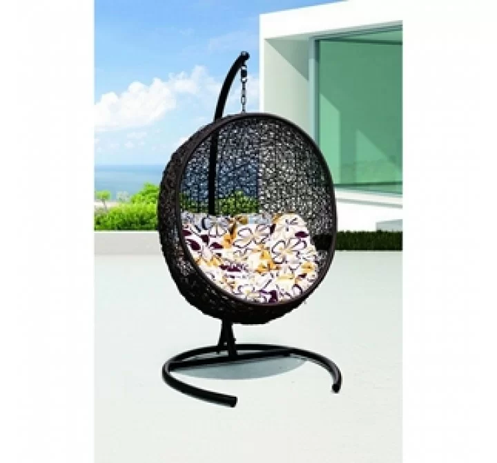 Modway Encase Swing Lounge Chair in Espresso White - On SALE!
