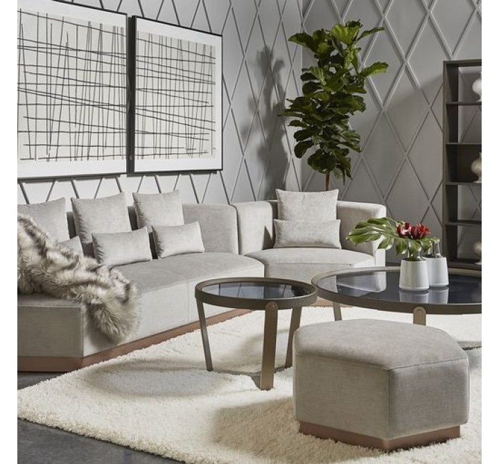Sunpan Kelsey Sofa - Polo Club Stone - Lifestyle