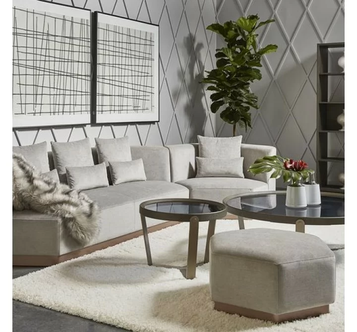 Sunpan Kelsey Sofa - Polo Club Stone - Lifestyle