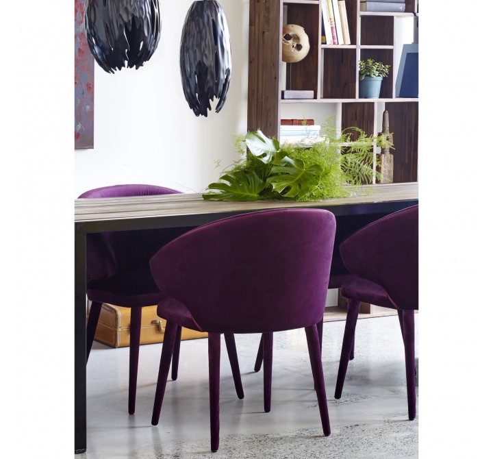 Moe's Home Collection Stewart Dining Chair - Purple - Lifestyle