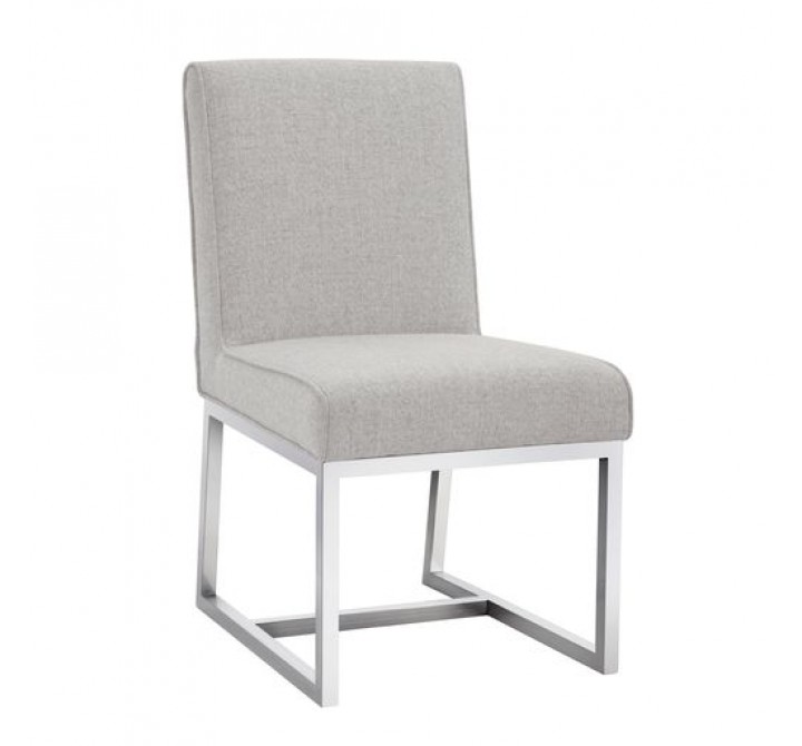 Sunpan Miller Dining Chair - Marble - Set of Two - Front Side Angle