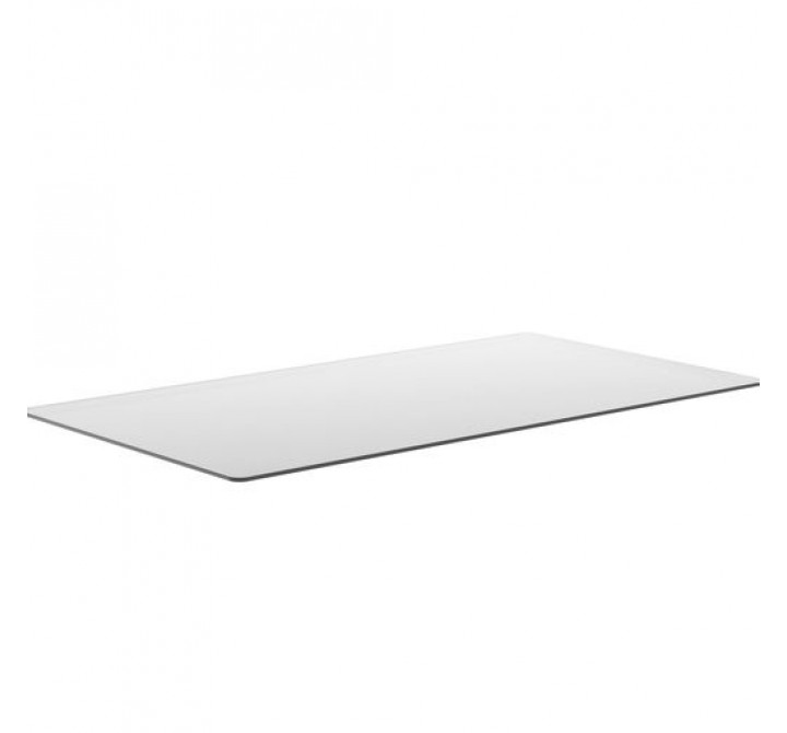 Sunpan Glass Dining Table Top Rectangular Clear in 86.5"  - Front Side Angle