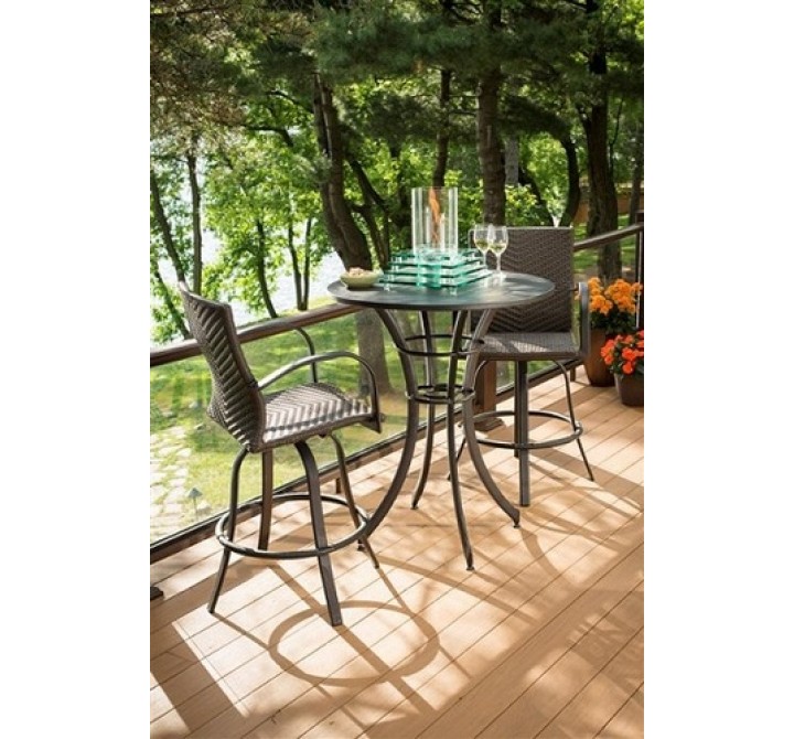 Outdoor Greatroom Company Empire Round Pub Table - Lifestyle