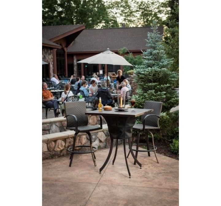 Outdoor Greatroom Company Empire Square Pub Table - Lifestyle
