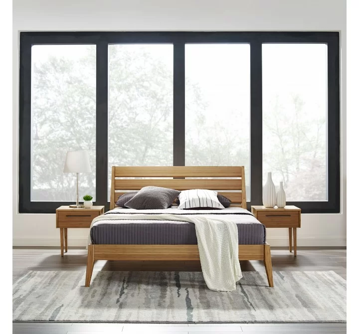 Greenington Sienna Eastern King Platform Bed, Caramelized - Lifestyle