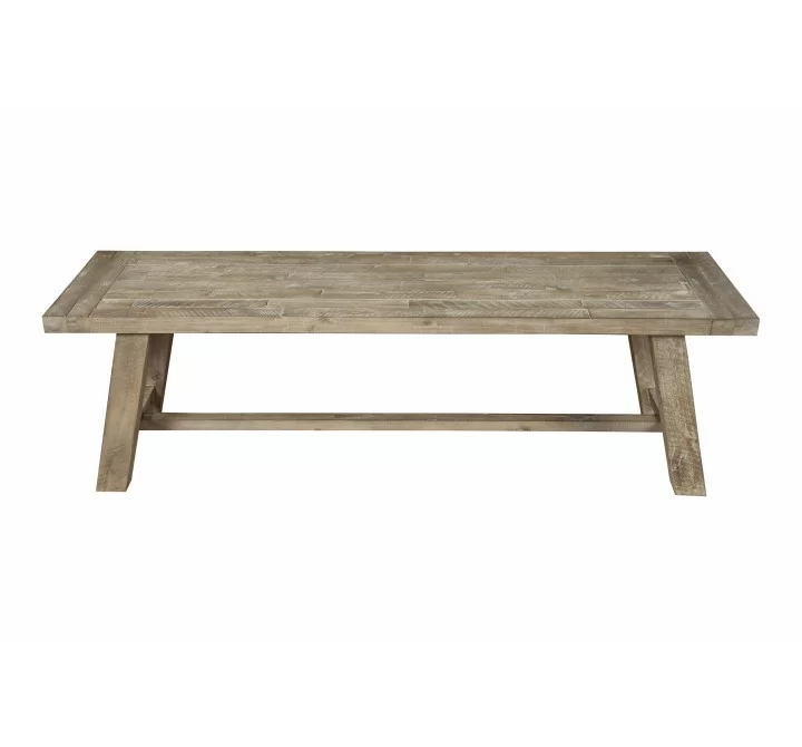 Alpine Furniture Newberry Bench, Weathered Natural - Front Angle