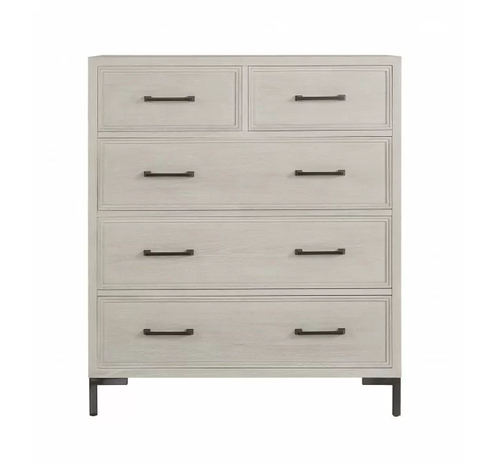 Alpine Furniture Bradley Chest in Antique White - Front Angle