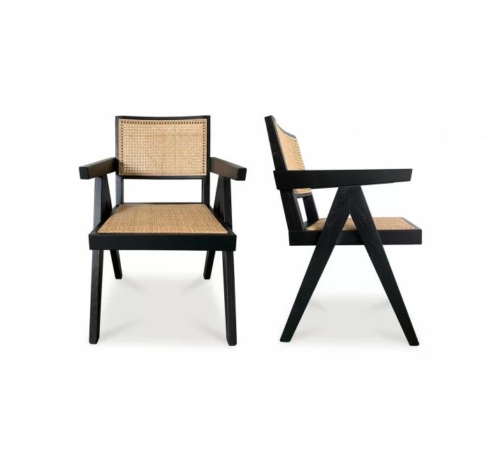 Moe's Home Collection Takashi Chair Black - Set of Two - Set in Angle