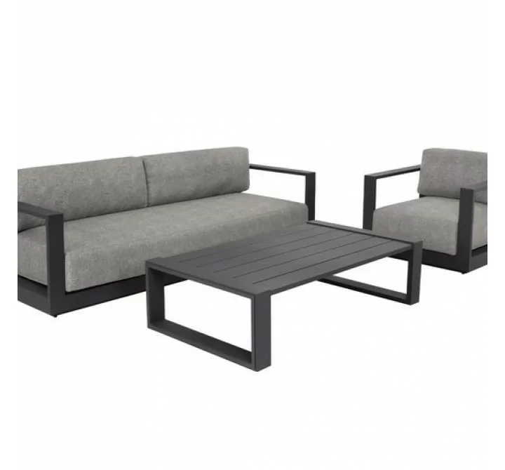 Sunpan Tavira Armchair Charcoal-Lanikai Salt and Pepper - Lifestyle
