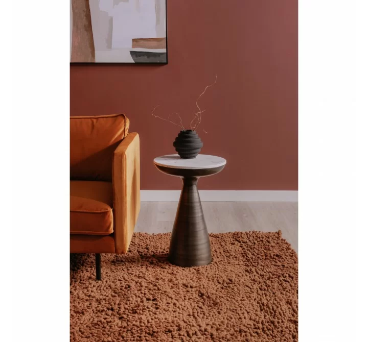 Moe's Home Collection Font Side Table - White Marble - Lifestyle