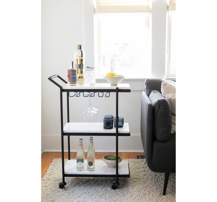 Moe's Home Collection After Hours Bar Cart - Lifestyle