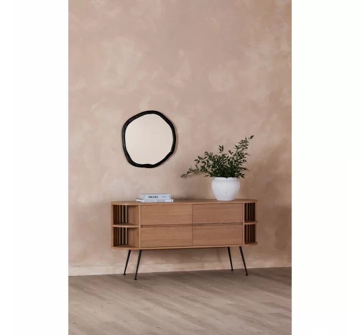 Moe's Home Collection Foundry Small Mirror in Black - Lifestyle