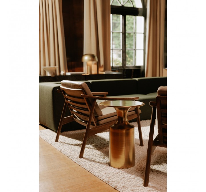 Moe's Home Collection Rassa Polished Gold Accent Table - Lifestyle