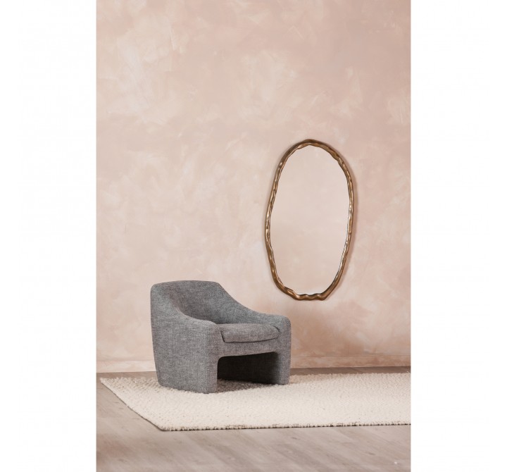 Moe's Home Collection Found Mirror Oval in Gold - Lifestyle
