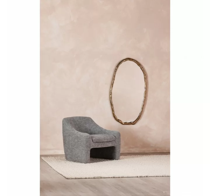 Moe's Home Collection Found Mirror Oval in Gold - Lifestyle
