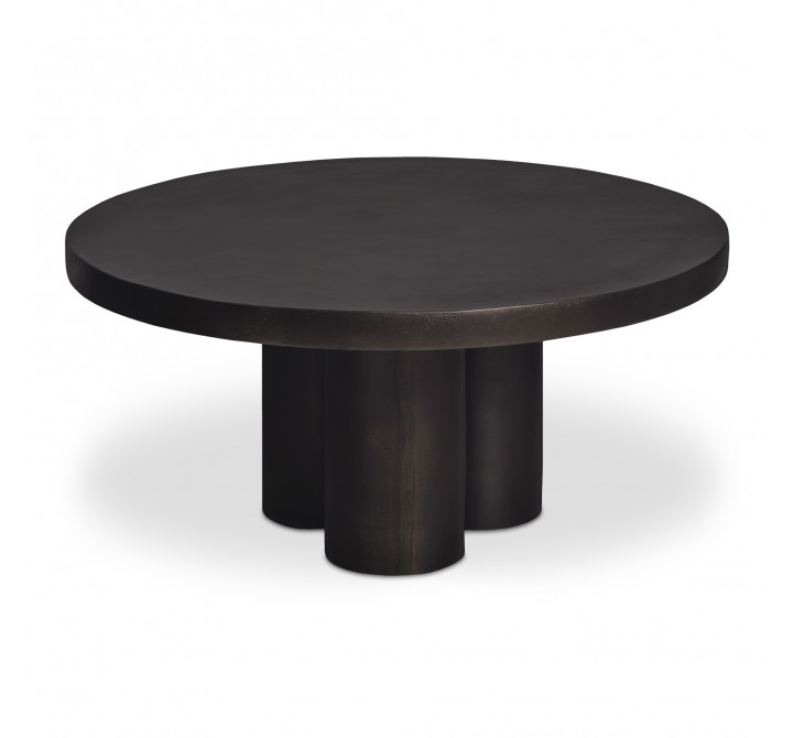 Moe’s Home Collection Logan Outdoor Coffee Table in Black - Top Angled