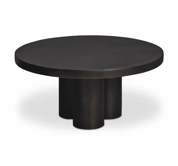 Moe’s Home Collection Logan Outdoor Coffee Table in Black - Top Angled