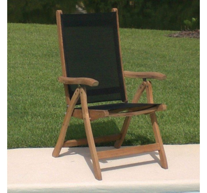 Royal Teak Florida Chair Sling Outdoor Front View