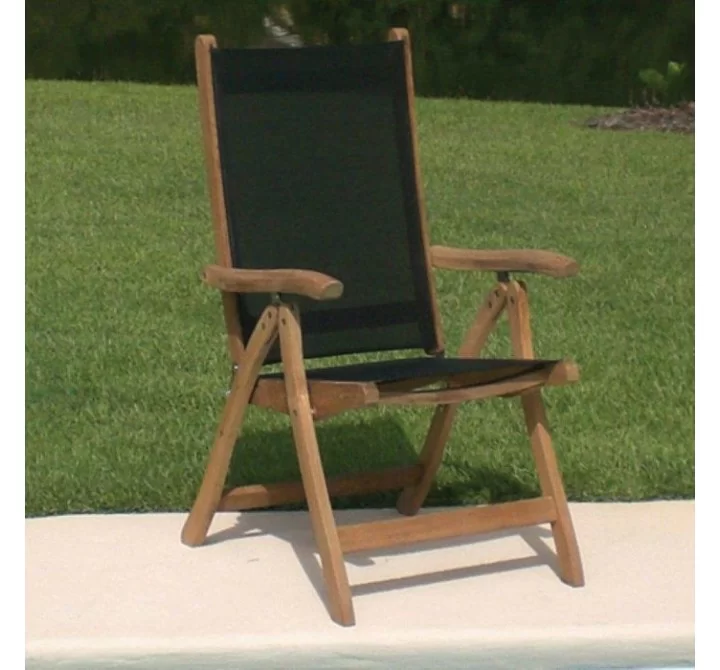 Royal Teak Florida Chair Sling Outdoor Front View