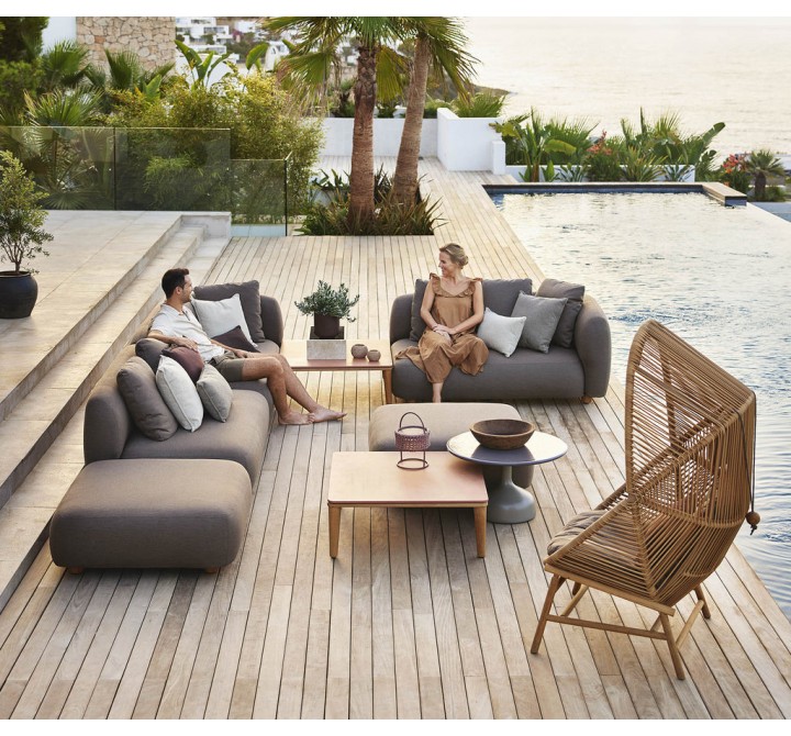 Cane-Line Capture 2-Seater Sofa Left Module Full Set VIew