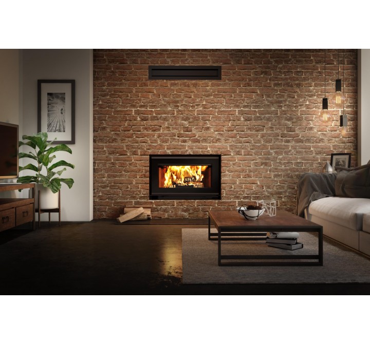 Valcourt Fireplace Mundo II Wood Burning Fireplace with Chimney - Lifestyle 