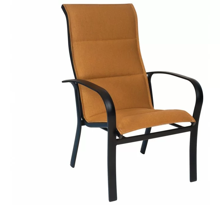 Woodard Fremont Padded Sling High-Back Dining Armchair - Stackable