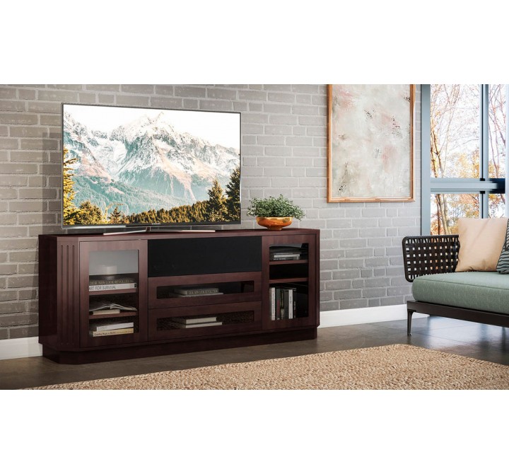 Furnitech 78" Transitional TV Console in a Wenge Finish - Lifestyle