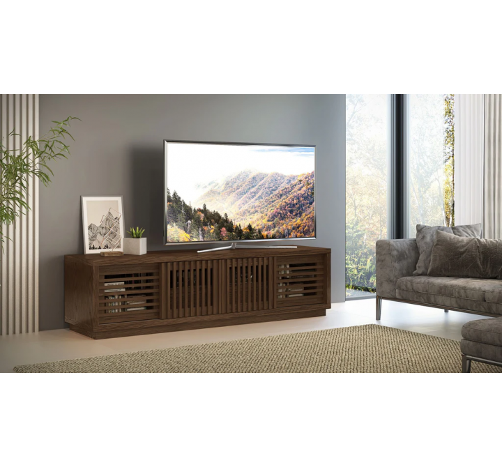 Furnitech Oliver 82" Oak Media Console In An Brown Finish - lifestyle