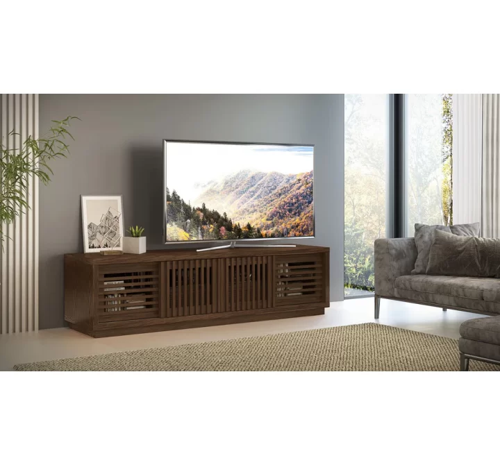 Furnitech Oliver 82" Oak Media Console In An Brown Finish - lifestyle
