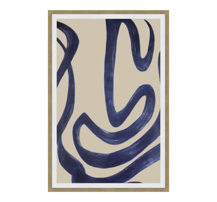 Moe's Home Collection Clarity 1 Abstract Ink Print Wall Decor - Front