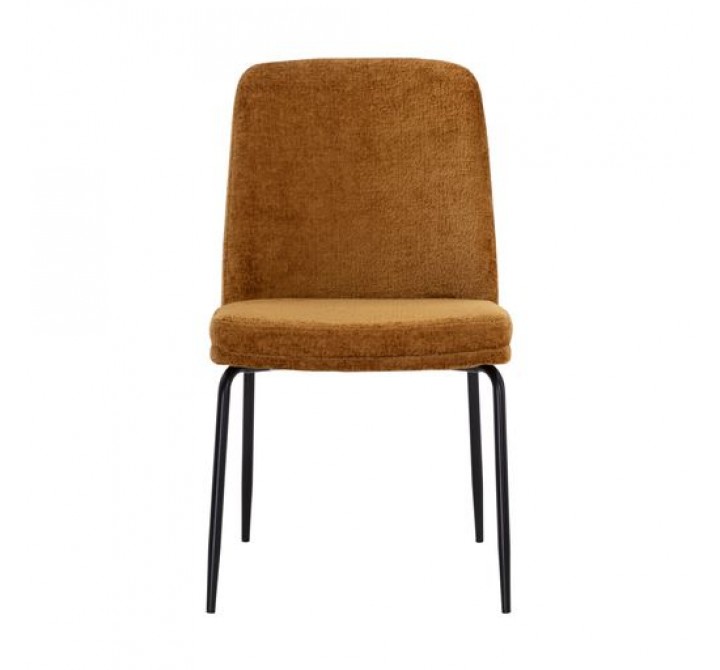 Sunpan Zeke Dining Chair Black - Bergen Marmalade - Set of Two - Front Angle