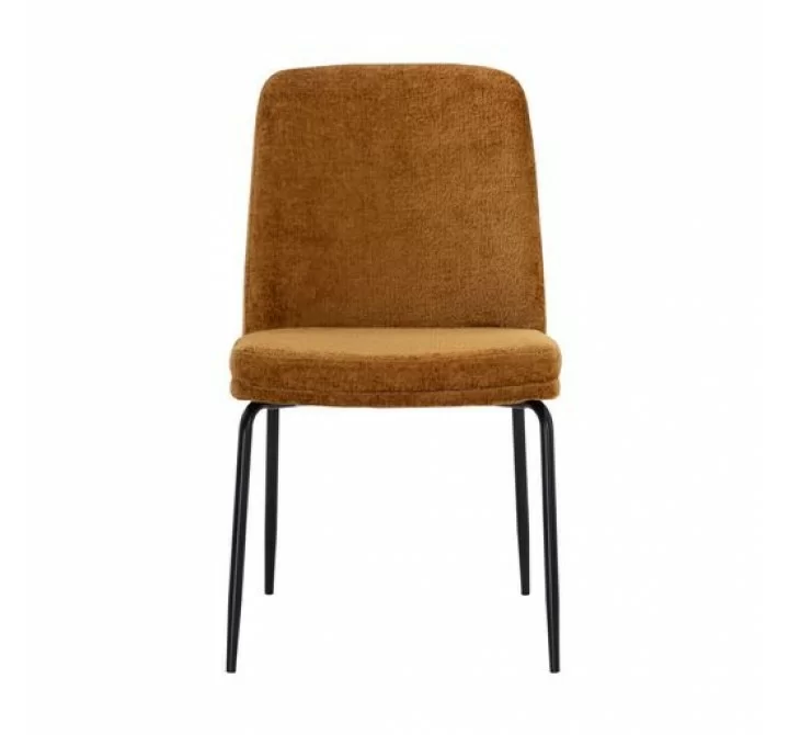 Sunpan Zeke Dining Chair Black - Bergen Marmalade - Set of Two - Front Angle