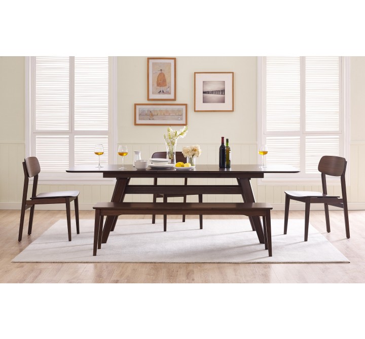 Greenington Caramelized Currant Long Bench in Black Walnut - Lifestyle 2