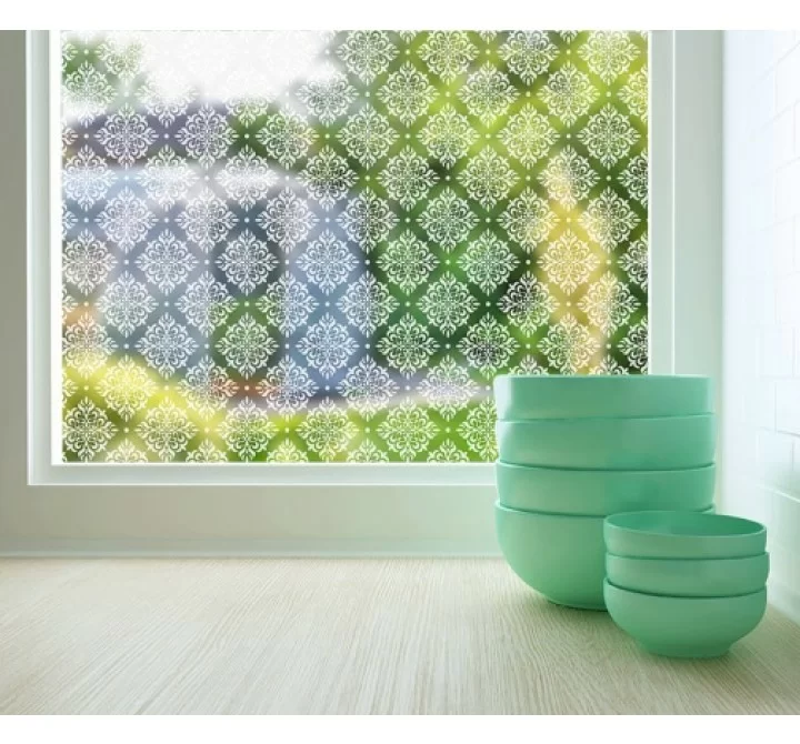 Odhams Press Damask Sheer Adhesive Window Film