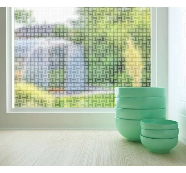 Odhams Press Egyptian Weave Sheer Adhesive Window Film