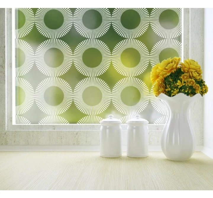 Odhams Press Radial Privacy Adhesive Window Film