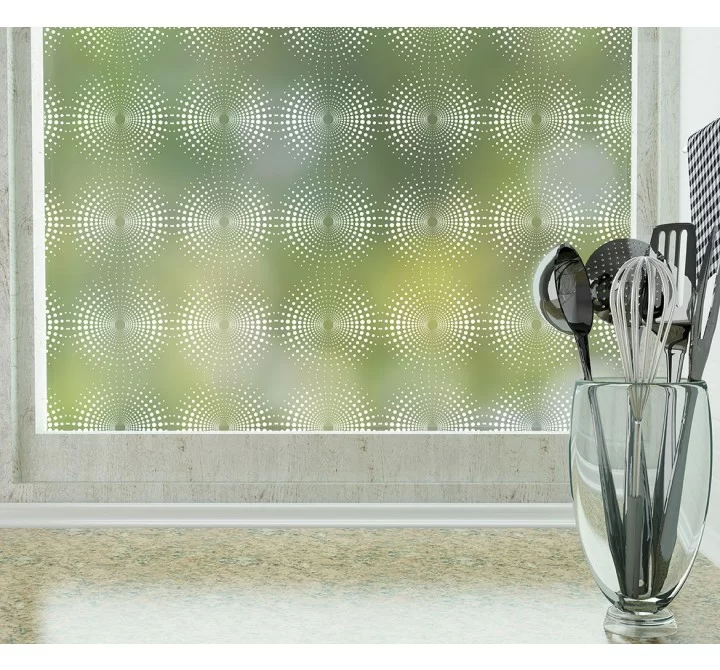 Odhams Press Radiant Frosted Non-Adhesive Decorative Window Film - Privacy Cling Film
