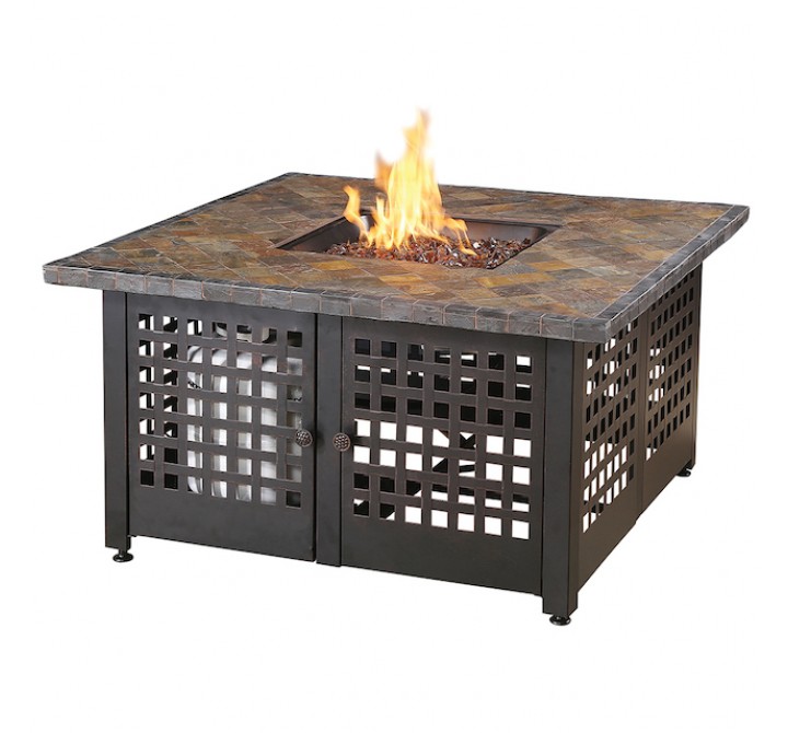 Mr. Bar-B-Q Endless Summer® LP Gas Outdoor Fire Pit with Slate/Marble Mantel